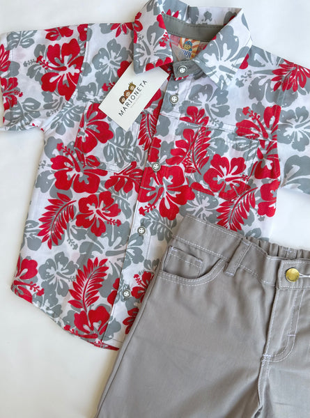 Camisas floreadas para niños hotsell