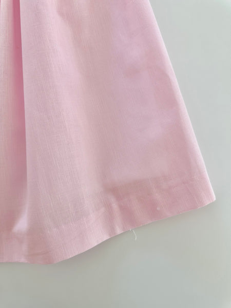 Vestido bordado jesucito hecho a mano color rosita para niña |