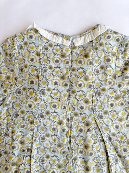 Vestido villala fluida  estampado con girasoles y rosas para niña | Newness