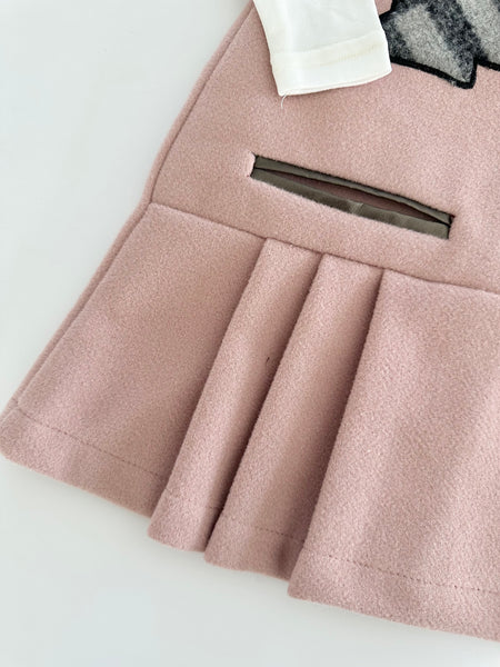 Jumper color palo de rosa con estampado de perrito al frente para niña