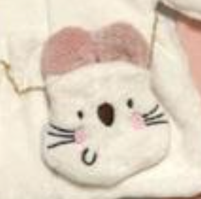 Conjunto dos piezas chamarra afelpada y pantalon rosita y bolsa de conejo para niña| mexicana