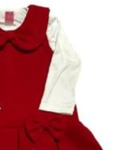 Jumper rosa o rojo con playera ivory y bonete del mismo color para niña | mexicana