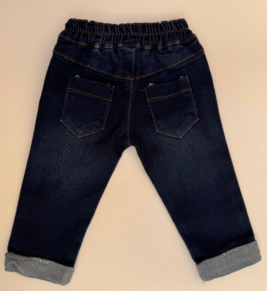 Conjunto dos piezas sueter azul y pantalon marino para bebe niño | MEXICANO
