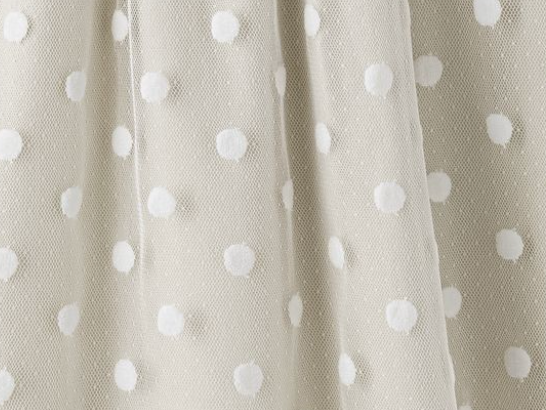 Vestido de ceremonia color beige combinado con blanco y lazo al frente para niña | NEWNESS