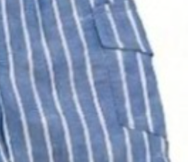 Conjunto tres piezas camisa blanca y short y gorra azul con rayas para bebe niño| MEXICANO