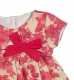 Vestido estampado de flores color rosa para bebe niña | MEXICANO