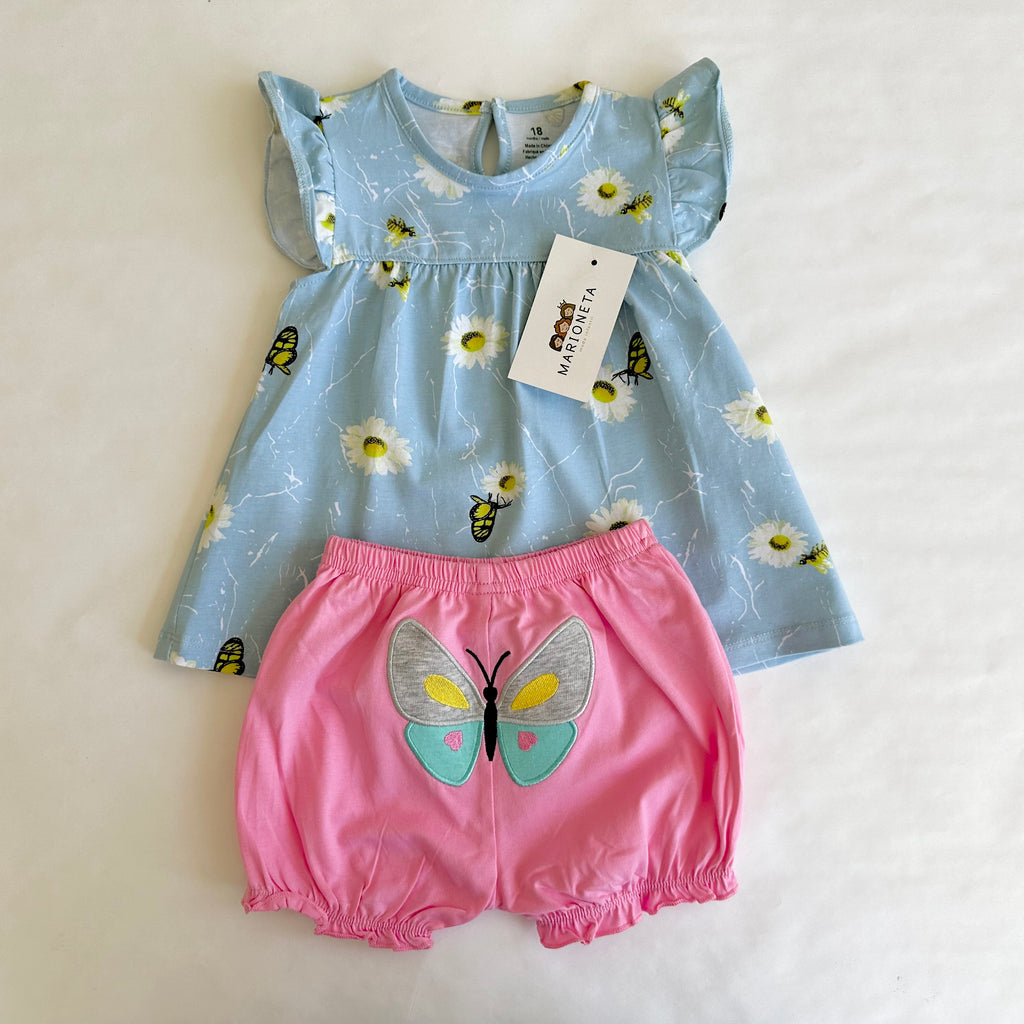 Bebe Niña Conjunto De Short Para Bebe Conjunto Dos Piezas Blusa
