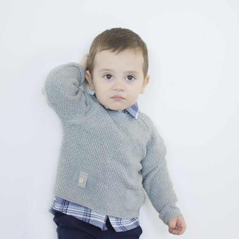 ❤️ Calcetines de tricotosa azul marino para bebe niño