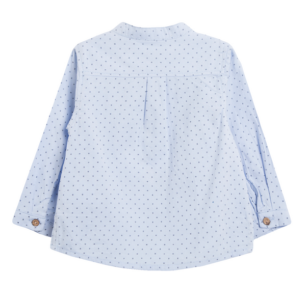 Camisa azul de puntos para bebe niño | Newness