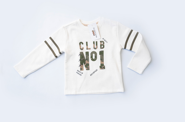 Playera  color beige con adornos al frente  para niño | Newness