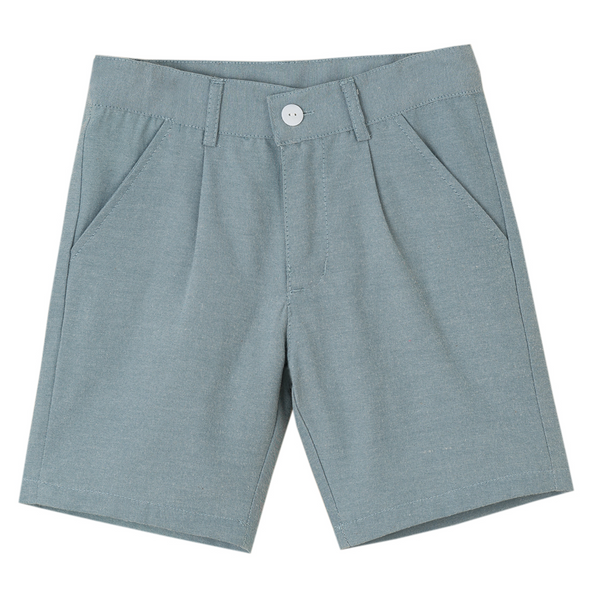 Conjunto de camisa y pantalon corto color crudo y verde para niño | Newness