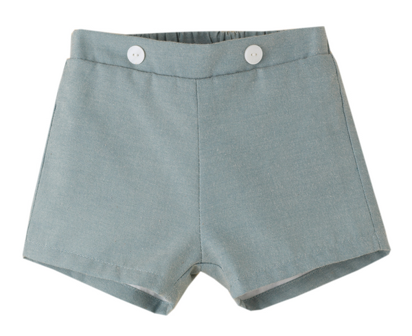 Conjunto camisa blanca y short verde para bebe niño | Newness