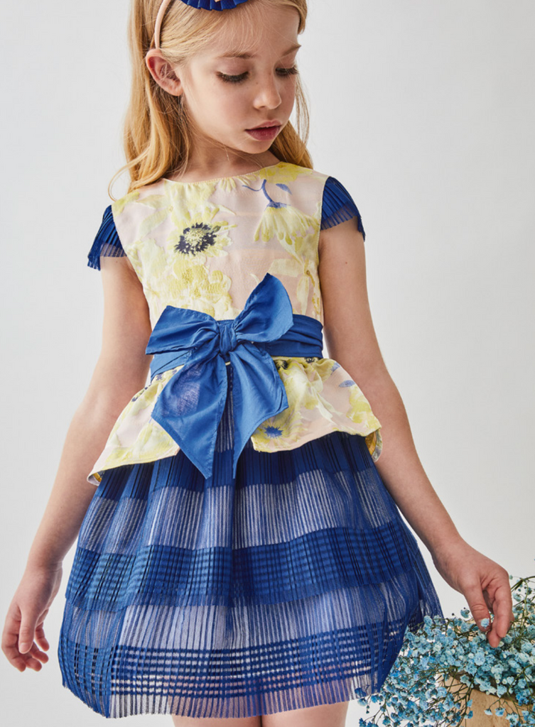 Vestidos de niña discount color azul rey