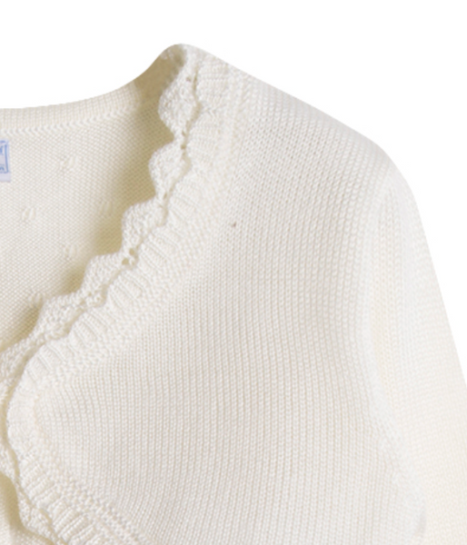 Torera color crudo con detalles de lazo por atras para niña | Newness