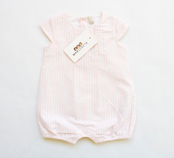 Mono color rosa con blanco bebe niña| Losan