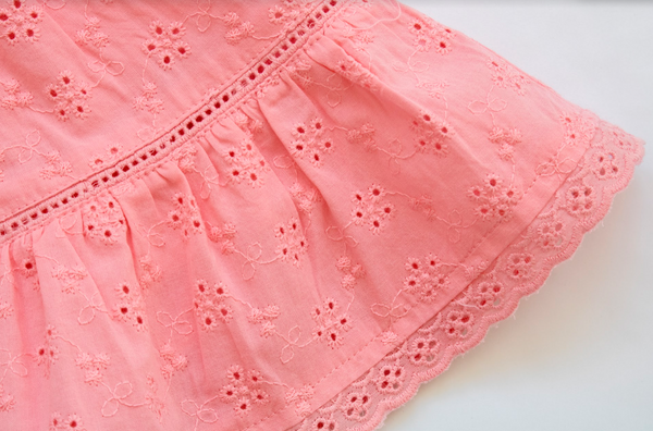 Vestido sin manga color coral para bebe niña | LOSAN