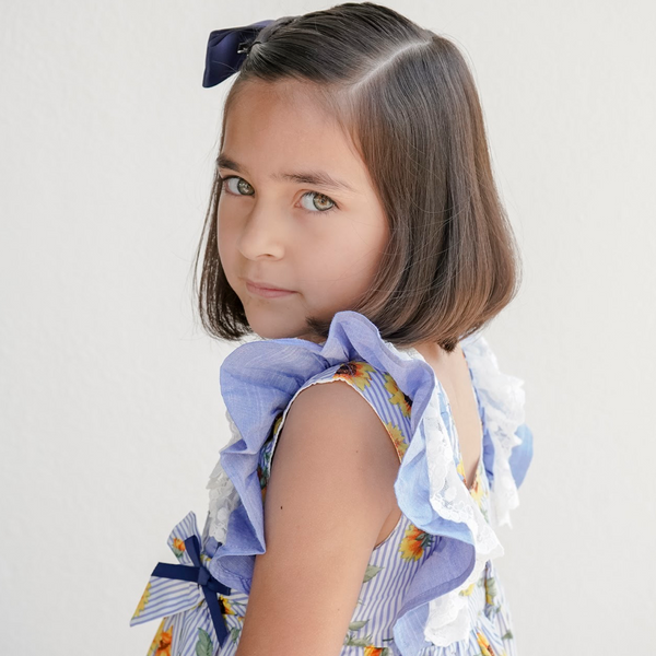 Vestido color azul con girasoles para niña| Newness