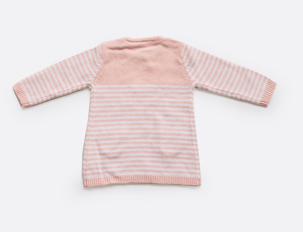 Conjunto dos piezas vestido y mayas color rosa para bebe niña | LOSAN