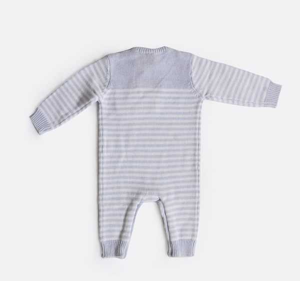 Mameluco tejido color azul para bebe niño | LOSAN