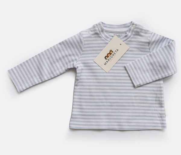 Conjunto de dos piezas camiseta y peto color azul para bebe niño | LOSAN