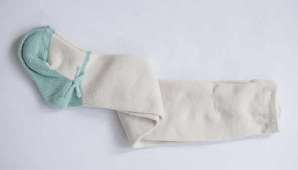 Conjunto vestido  tejido con puntos y mayas para bebe niña | LOSAN