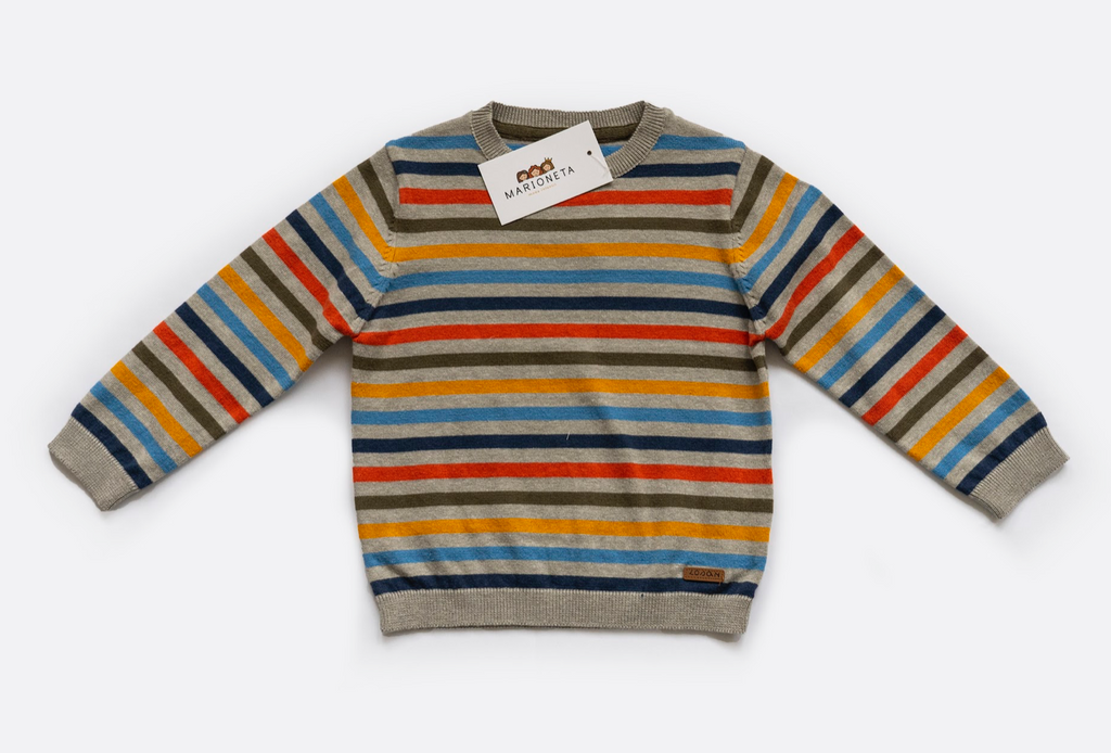 Sueter tricotosa de rayas para nino LOSAN Marioneta moda
