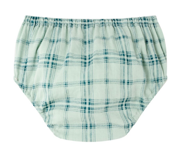 Vestido con braguita de fiesta cuadros verdes con adorno en la cintura combinado para bebe niña | Newness