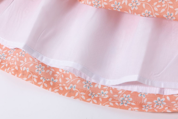 Vestido cuello blanco flores estampado para bebe niña | Newness