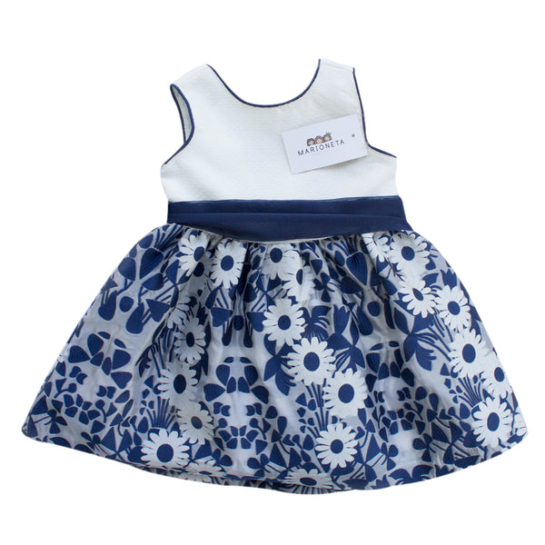 Vestido color azul con flores para niña| Newness