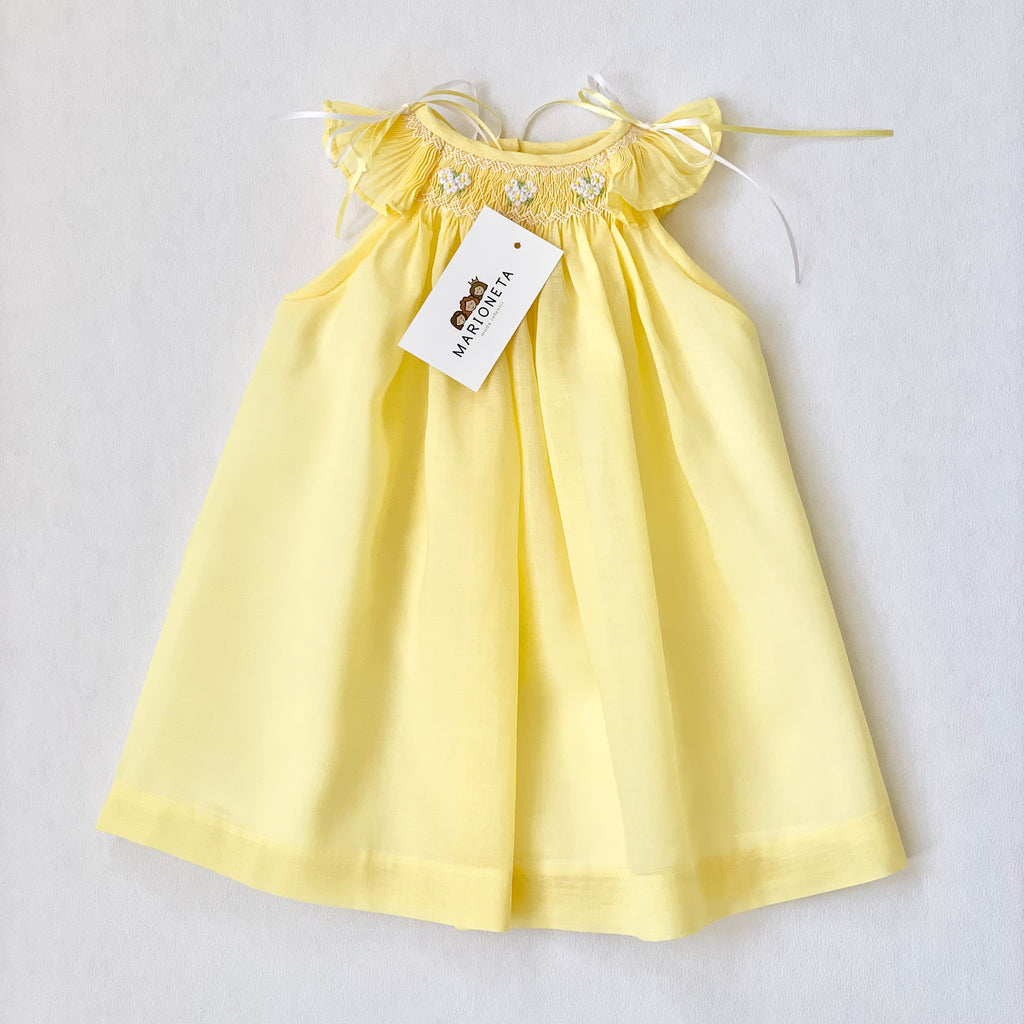 Vestido Amarillo fresquito para bebé niña - PEQUETRIBU