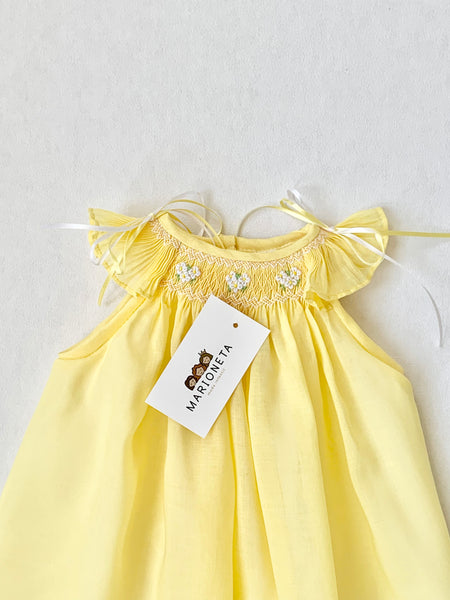 Vestido bordado color amarillo para bebé/niña| Carpi