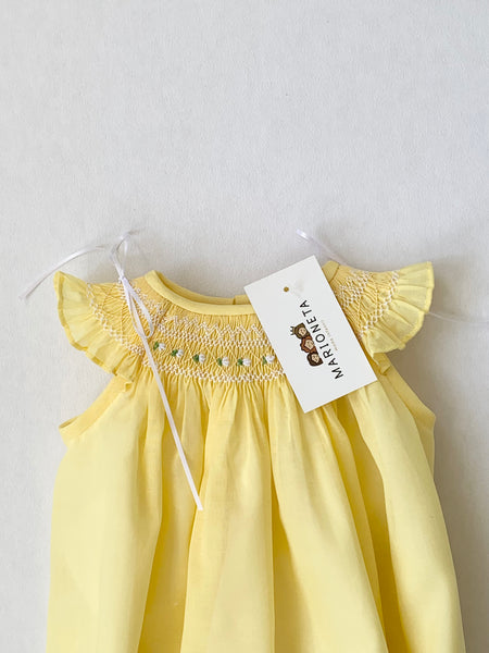 Pañalero bordado color amarillo para bebé niña| Carpi